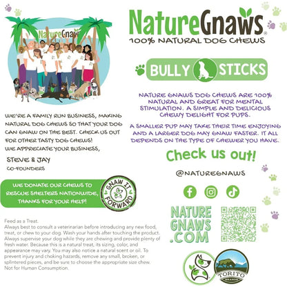Extra Thin Bully Sticks for Small Dogs – 50 Count Natural Beef Chews for Puppies & Light Chewers