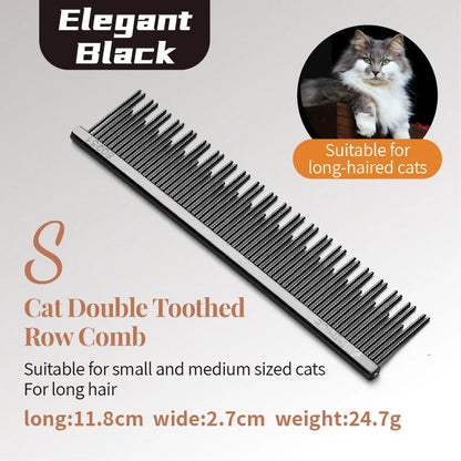 Fenice Professional Anti-Corrosion Grooming Comb For Dogs Cats Tapered Stainless Steel Pins Pet Grooming Supplies