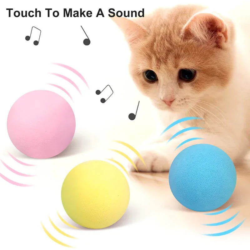 AI Smart Cat Ball Toy – USB Rechargeable 360° Rolling Interactive Cat Toy