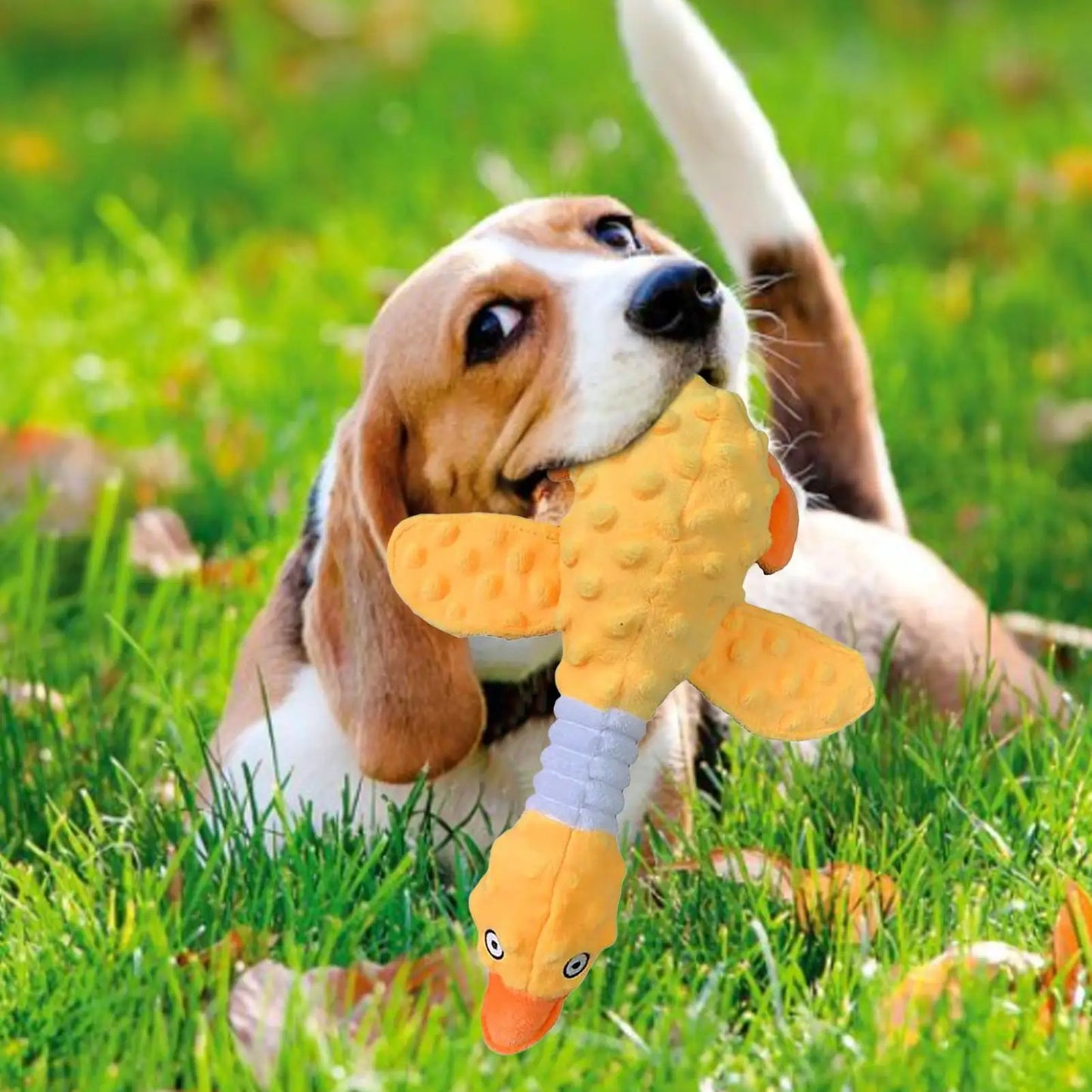 Duck Squeaky Dog Chew Toy – Bite-Resistant Plush Toy for Aggressive Chewers