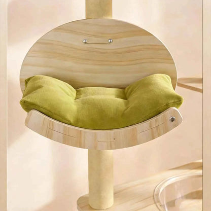 All-in-One Cat Tree | Floor-to-Ceiling Pole, Space Capsule, Sisal Post & Toys