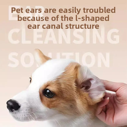 PetClear Pet Ear Care Solution 120ml Ear Cleaner Mite Removal Ear Drops Pet Ear Cleaning Products