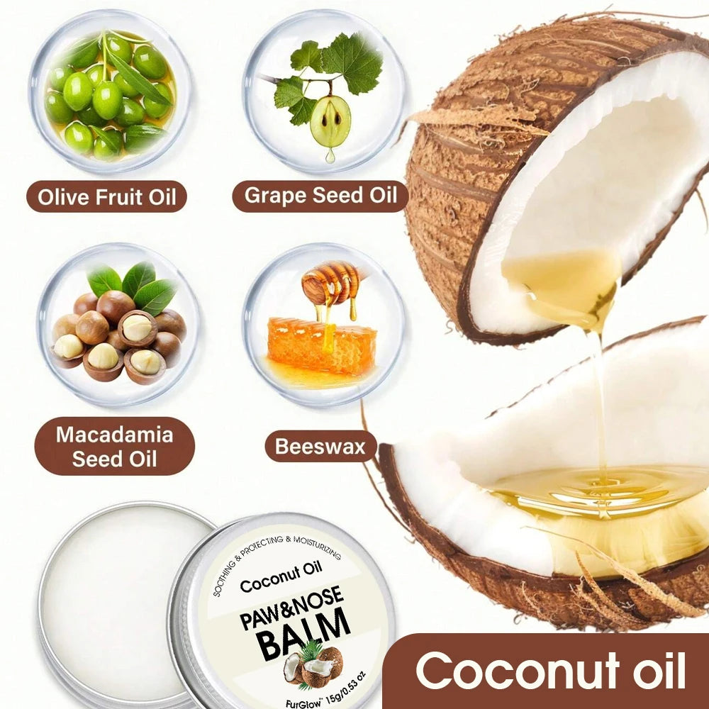 Pet Paw & Nose Balm – Coconut Oil Winter Care | Dogs & Cats