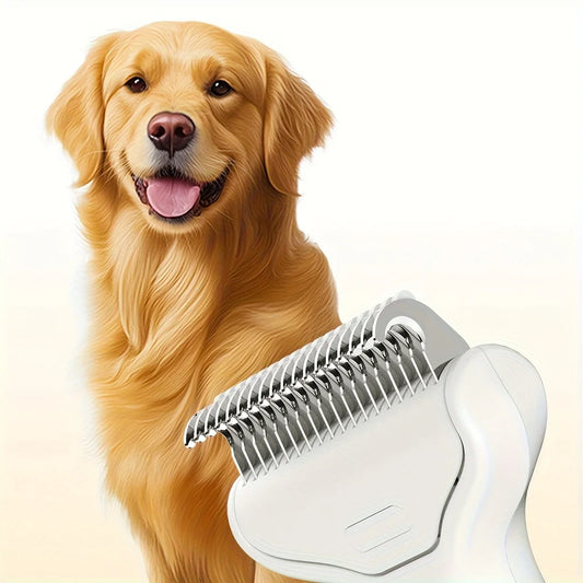 Stainless Steel Dog Hair Removal Brush – Curved Comb for Long-Haired Dogs & Cats - Bdba PK