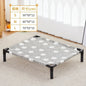 Foldable Elevated Pet Bed - Portable Camping Dog/Cat Bed with Washable Mat, Breathable Dog House for All Seasons