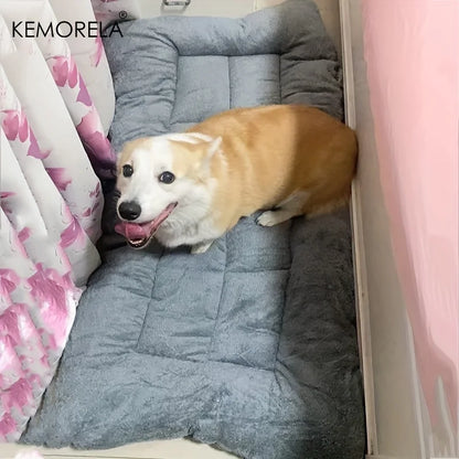 Extra Large Plush Dog Bed – Super Soft Polyester Crate Mat for Dogs & Cats