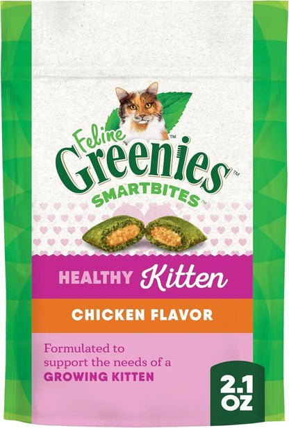 Feline Smartbites Healthy Kitten Treats – Crunchy & Soft Chicken Flavour Tub