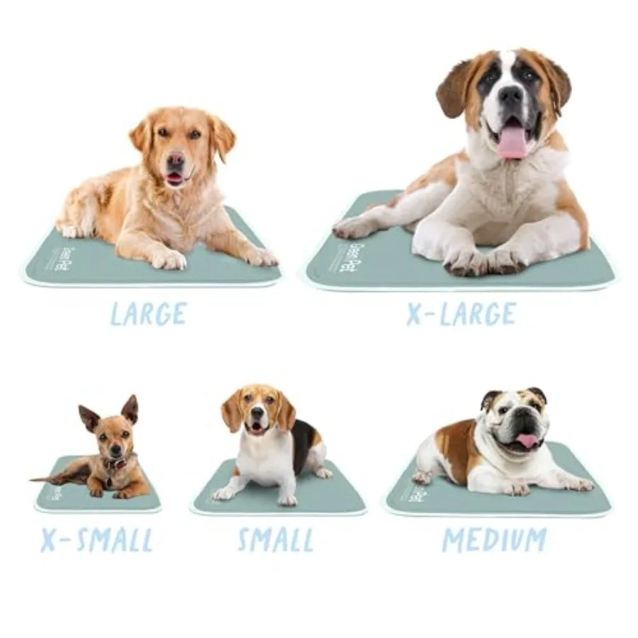 Cool Pet Pad -, - Self-Cooling, Pressure Activated Mat for Dogs and Cats from 21-45 lbs - Non-Toxic Gel, No Water Needed