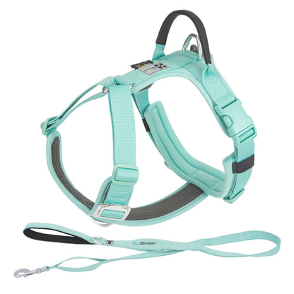 SMALL COMBINATION Large Dog Collar Harness and Leash Sets No pull Reflective Medium dog chest vest Pet German Shepherd Training