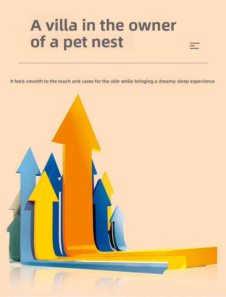 Pet Autumn and Winter Warm Shell Semi-Enclosed Cat Bed Pure Cotton Pet Cat Bed Semi-Enclosed Dog Bed Dog Bed Enclosed Cat Bed