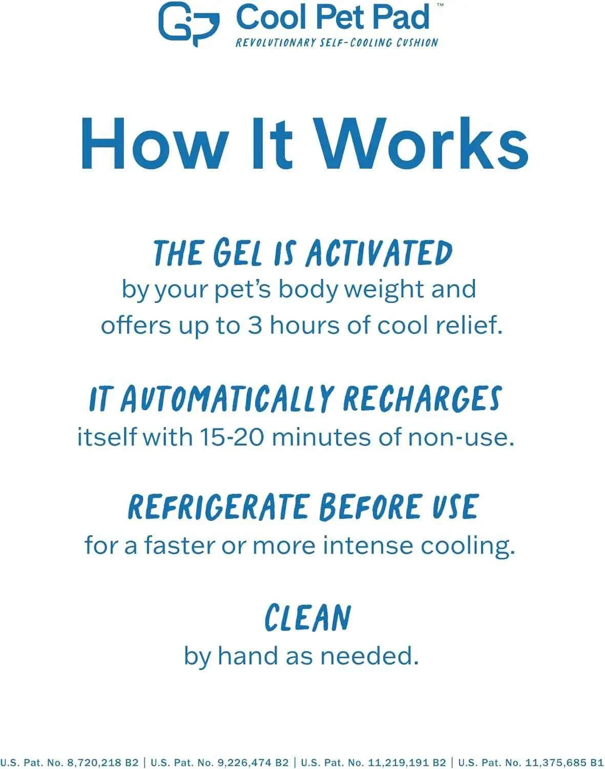 Cool Pet Pad - Large, Sage Grey - Self-Cooling, Pressure Activated Mat for Dogs & Cats from 46-80 lbs - Non-Toxic Gel, N
