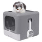 Enclosed Sifting Cat Litter Box – Dual Entry with Scoop, Filter & Drawer