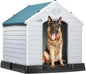 Waterproof Plastic Dog House – Indoor Outdoor Kennel with Elevated Floor for All Sizes