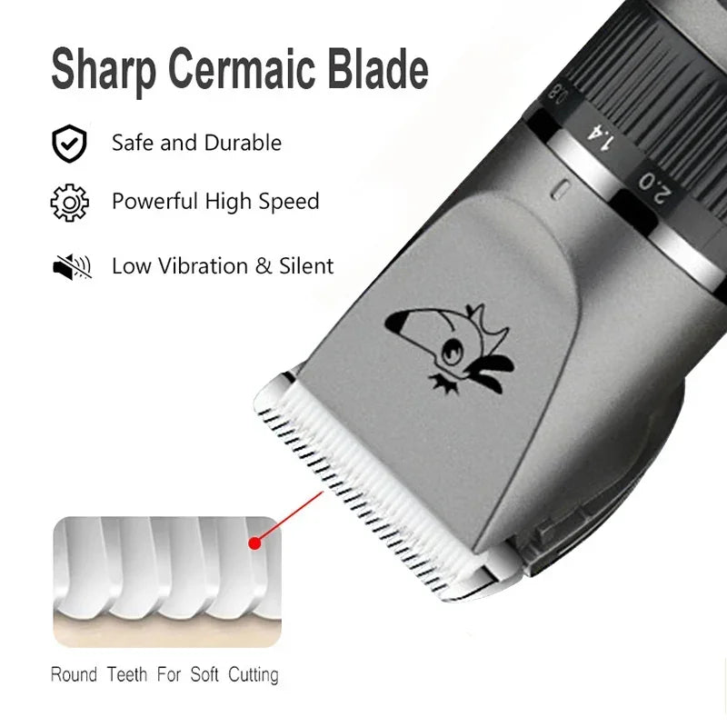 NIELSY Professional Pet Hair Clipper – Ceramic Silent Grooming Kit for Dogs, Cats & Rabbits