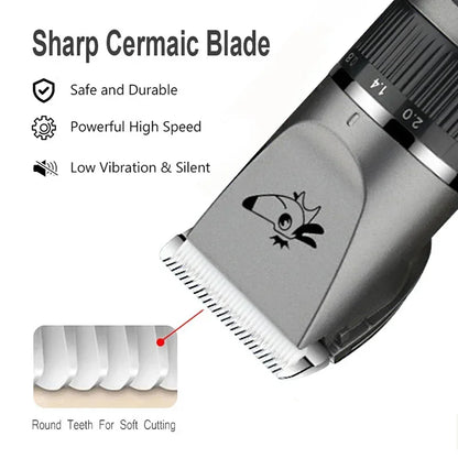 NIELSY Professional Pet Hair Clipper – Ceramic Silent Grooming Kit for Dogs, Cats & Rabbits