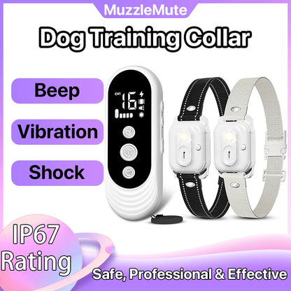 3300ft Waterproof Dog Training Collar – IP67 Shock, Vibration & Sound Remote Control