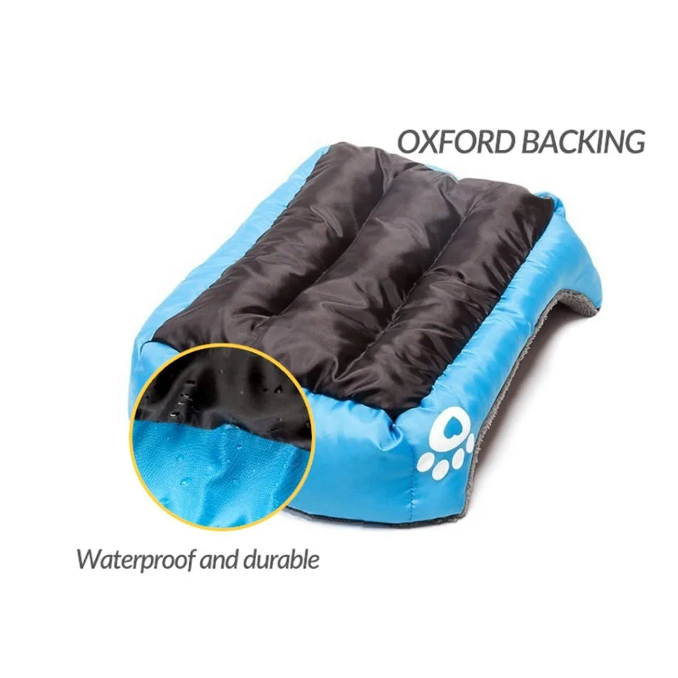 Large Winter Dog Bed Square Plush Cat Nest Kennel All Season Washable Dog Sofa Waterproof Mattress Cat Bed for Medium Dogs