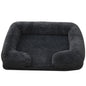 Half-Surround Dog Bed – Soft Plush Orthopedic Pet Sofa for Dogs & Cats