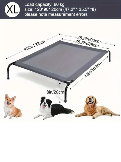 Winter Outdoor Elevated Dog Bed, Large, Medium, Small Pet Dog Bed, Portable Dog Bed for Camping or Beach Breathable Mesh Mesh