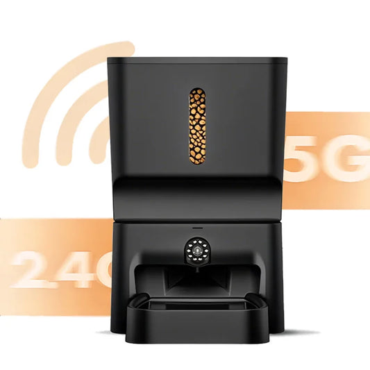 Smart Automatic Cat Feeder 7L with 1080P Camera Night Vision WiFi 2.4G/5G APP Control Voice Call Pet Food Dispenser for Cats Dog - Bdba PK