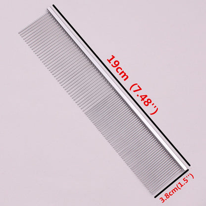 Copper Dog Grooming Combs Pet Boundary Knot Massage Tools Professional Salon Cat Hair Cleaning Crescent High Low Teeth 7817#