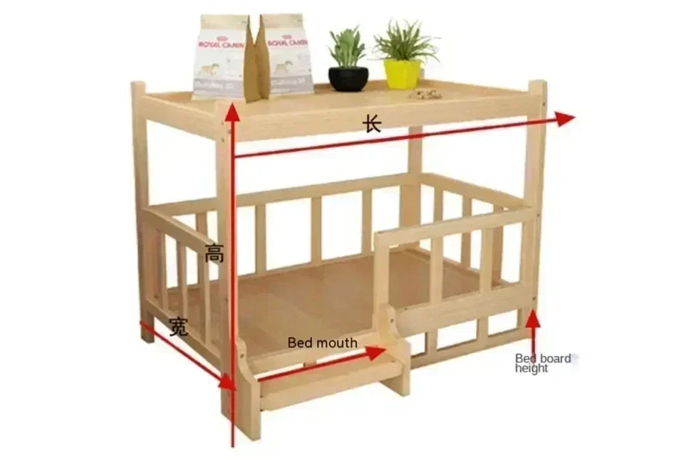 Simplicity Wooden Dog Bed Can Be Used As Bedside Table Dog Kennel Four Season Universal Environment protection Practical Pet Bed
