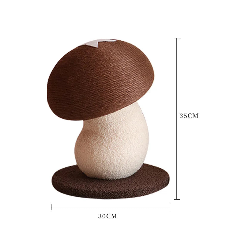 Mushroom Sisal Cat Scratching Post & Board, Vertical Claw Grinding Pad, Durable Non-Shed Cat Scratching Supplies