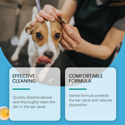 Pet Ear Cleaner Cats and Dogs Ears Cleaning Dirt Remove Mites Anti Infections Ear Drops Ear Deodorizing Pet Cleaning Products