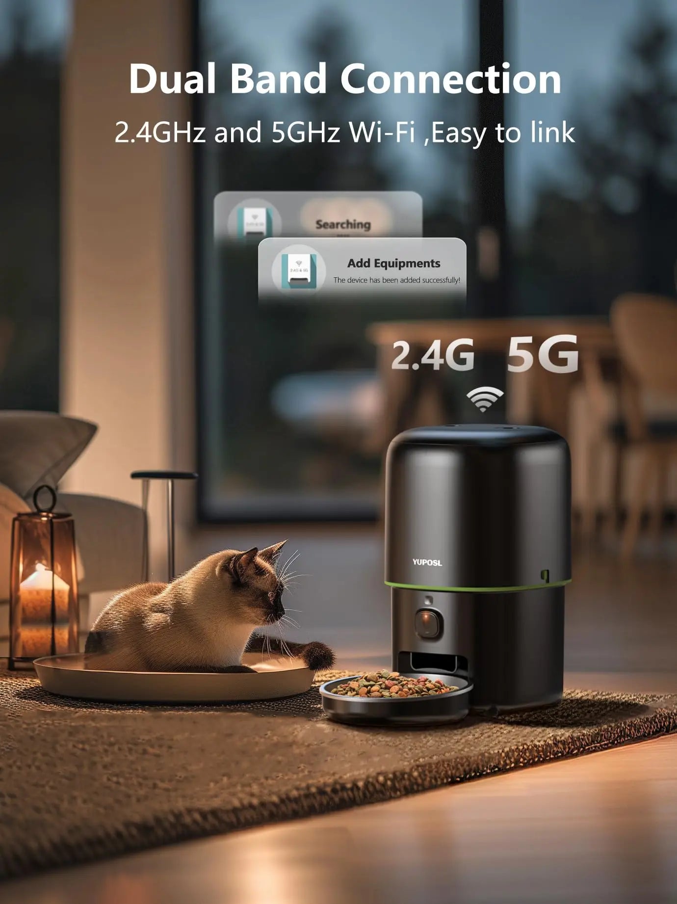 Automatic Cat Feeder Camera Furpipi Pet Smart Cat Food Kibble Dispenser Tuya Control WiFi Auto Feeder For Cats Dog Accessories