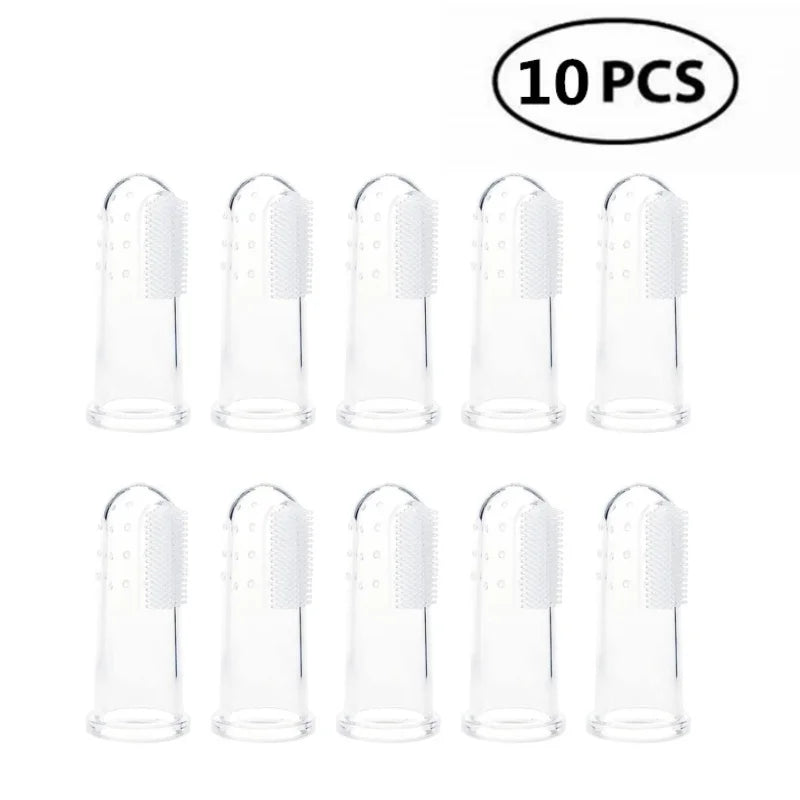 10-Piece Silicone Finger Toothbrush Kit – Dog & Cat Dental Care Brush Set