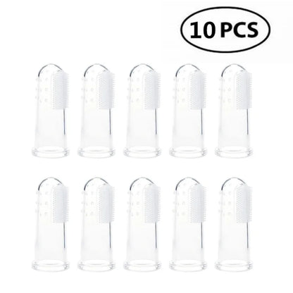 10-Piece Silicone Finger Toothbrush Kit – Dog & Cat Dental Care Brush Set