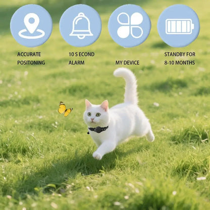  Cat GPS Collar with Bells Cats Collar for Tracker Kitten Collar 7.09-9.84 inch Safety Buckle Cats Collar with Airtag Holder