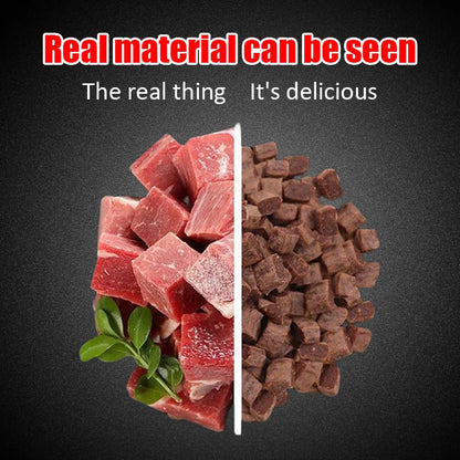 Beef Dog Treats – Chewy Diced Beef Training Rewards for Puppies & Adult Dogs