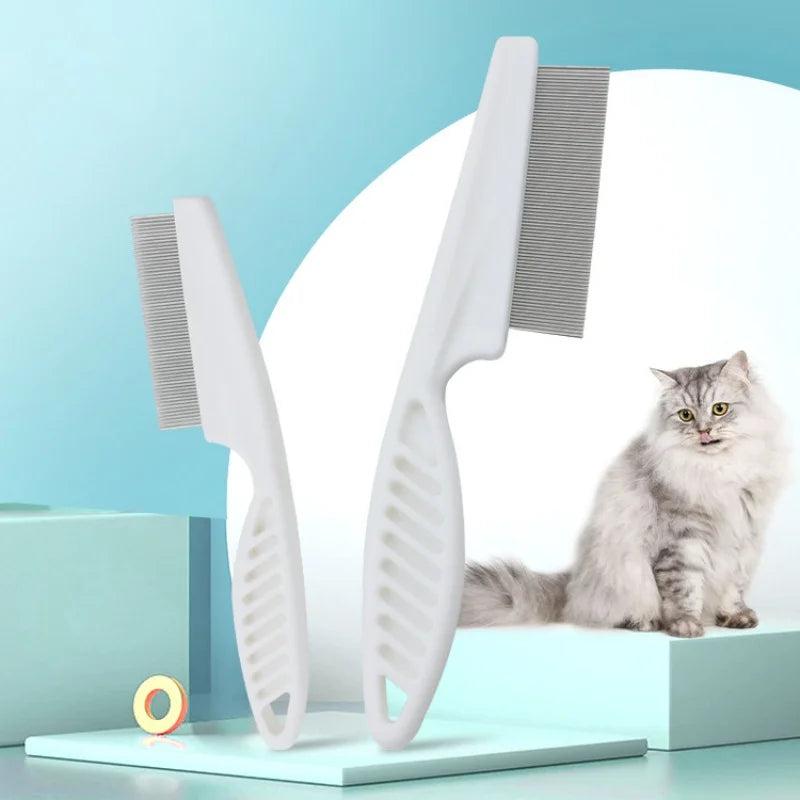 Stainless Steel Flea Comb for Dogs & Cats – Dense Teeth Pet Grooming Brush