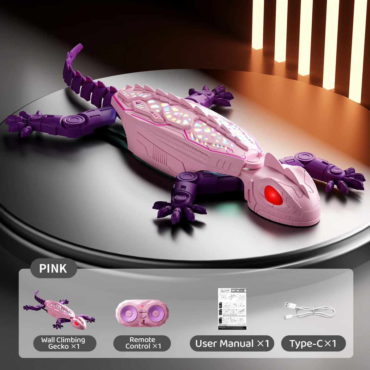 Simulated Gecko Climbing Remote Control, Ceiling and Floor Crawling Electric Toys, Birthday Gifts for Boys and Girls