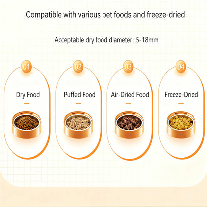 Smart 6L Automatic Pet Feeder with Timer USB & Battery Powered Slow Feed Dispenser for Cats and Dogs No Plug Included