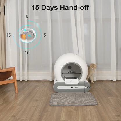 DOEL Automatic Self-Cleaning Cat Litter Box with App Control – 65L Smart Cat Toilet
