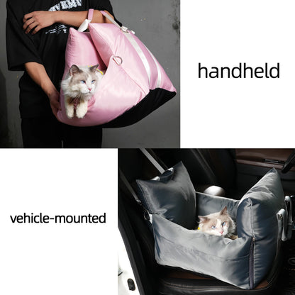 Waterproof Dog Car Seat – Orthopedic Travel Pet Bed with Safety Buckle