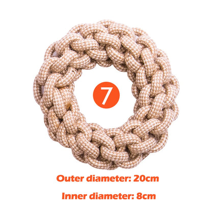 Interactive Cotton Rope Dog Toys for Small Large Dogs Tug of War Durable Bite Toy for Pet Pug Chihuahua Bichon Christmas Gift
