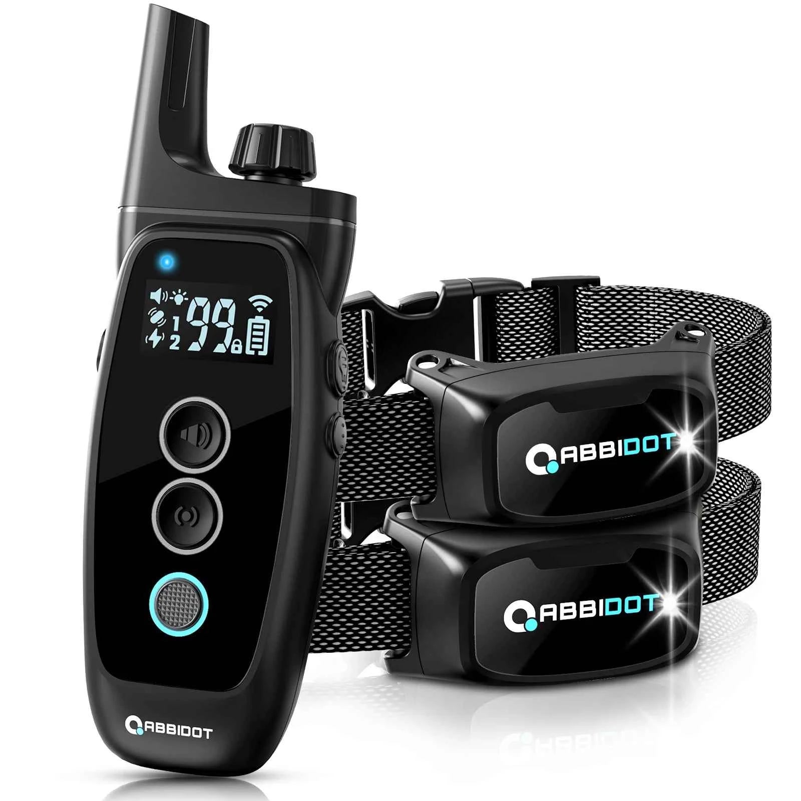 ABBIDOT T50 Dogs Training Electric Shock Collar for Pets 3300ft with LED Light Canine Equipment Supplies Accessories Power Strap