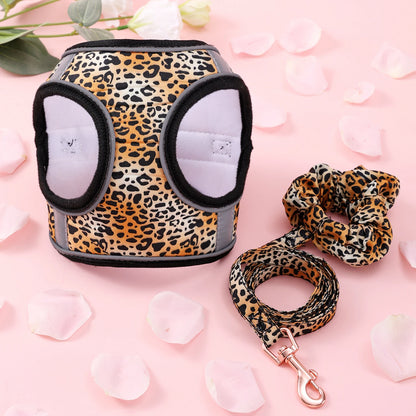 Winter Warm Small Dog Harness Leash Set Soft Puppy Vest Harness Cute Pet Traction Bracelet Small Cat Harness set Pet Accessories
