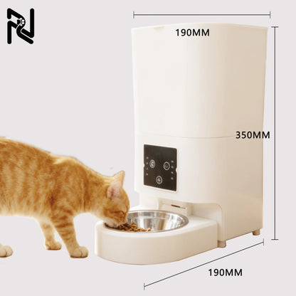Smart 6L Automatic Pet Feeder with Timer USB & Battery Powered Slow Feed Dispenser for Cats and Dogs No Plug Included