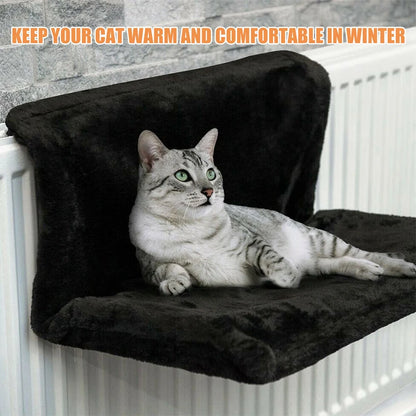 Cat Radiator Hammock Bed – Warm Fleece Hanging Basket with Iron Frame