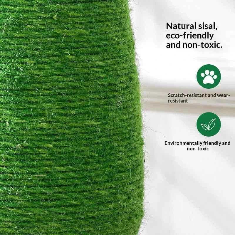 Vertical Sisal Pine Cat Scratching Post Durable No Shedding Bite Resistant Cat Scratcher Home Living Room Bedroom Cat Toys