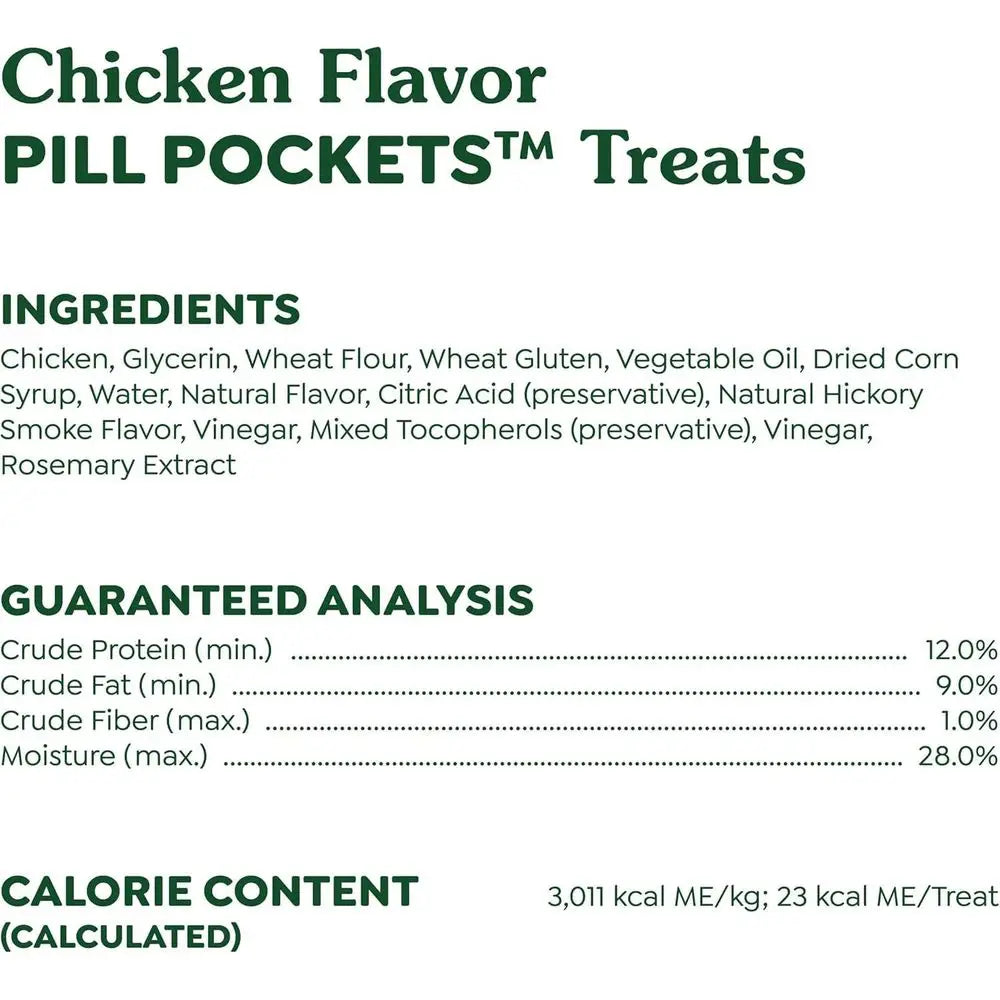 Pill Pockets Dog Treats – Chicken Flavour Capsule Pouches for Medication (3-Pack)