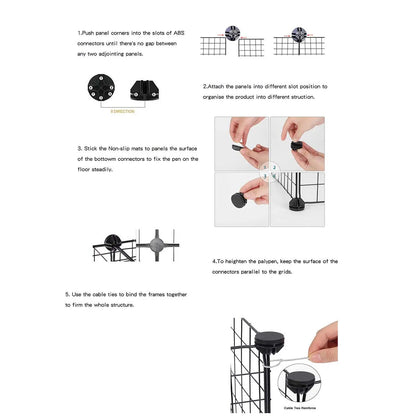 Dog Cage for Medium-Sized Dogs, Small Dogs, Indoor Teacup Dogs, Teddy, Labrador Villa Fence with Toilet, Dog Supplies