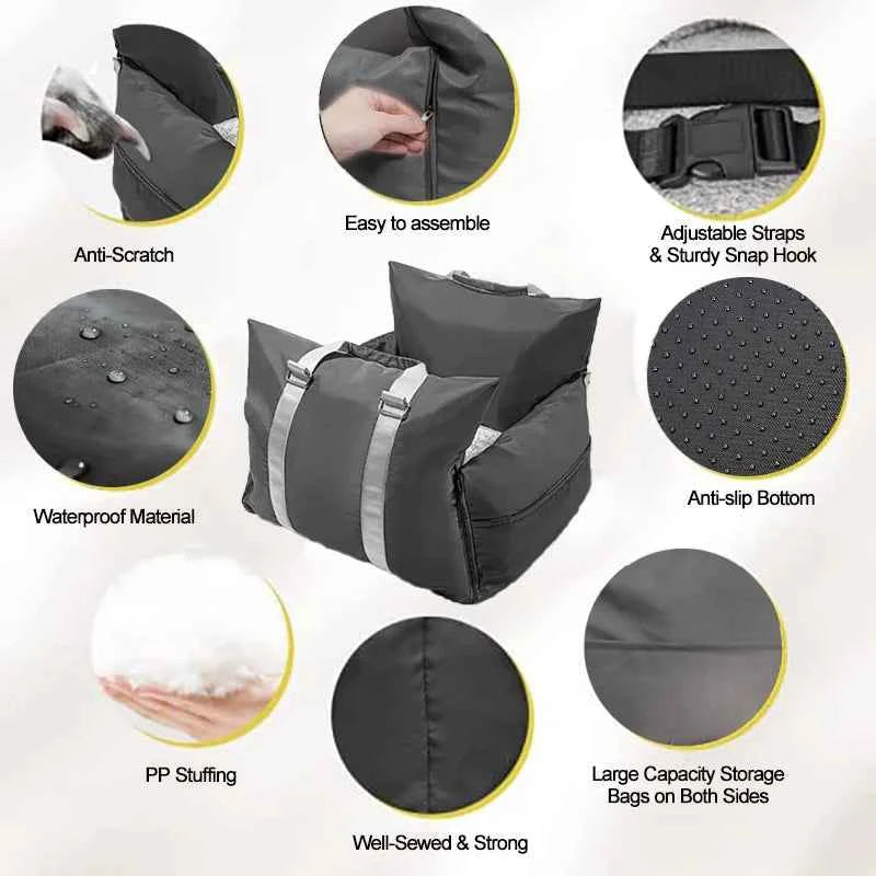 Waterproof Luxury Condition 1 value Orthopedic Dog BedsCar Seat Pet Beds Comfortable Puppy Dog Beds Soft Travel Pet Car Seat with Safety Buckle Dropshipping