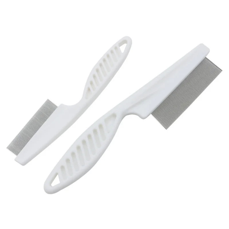 Stainless Steel Flea Comb for Dogs & Cats – Dense Teeth Pet Grooming Brush