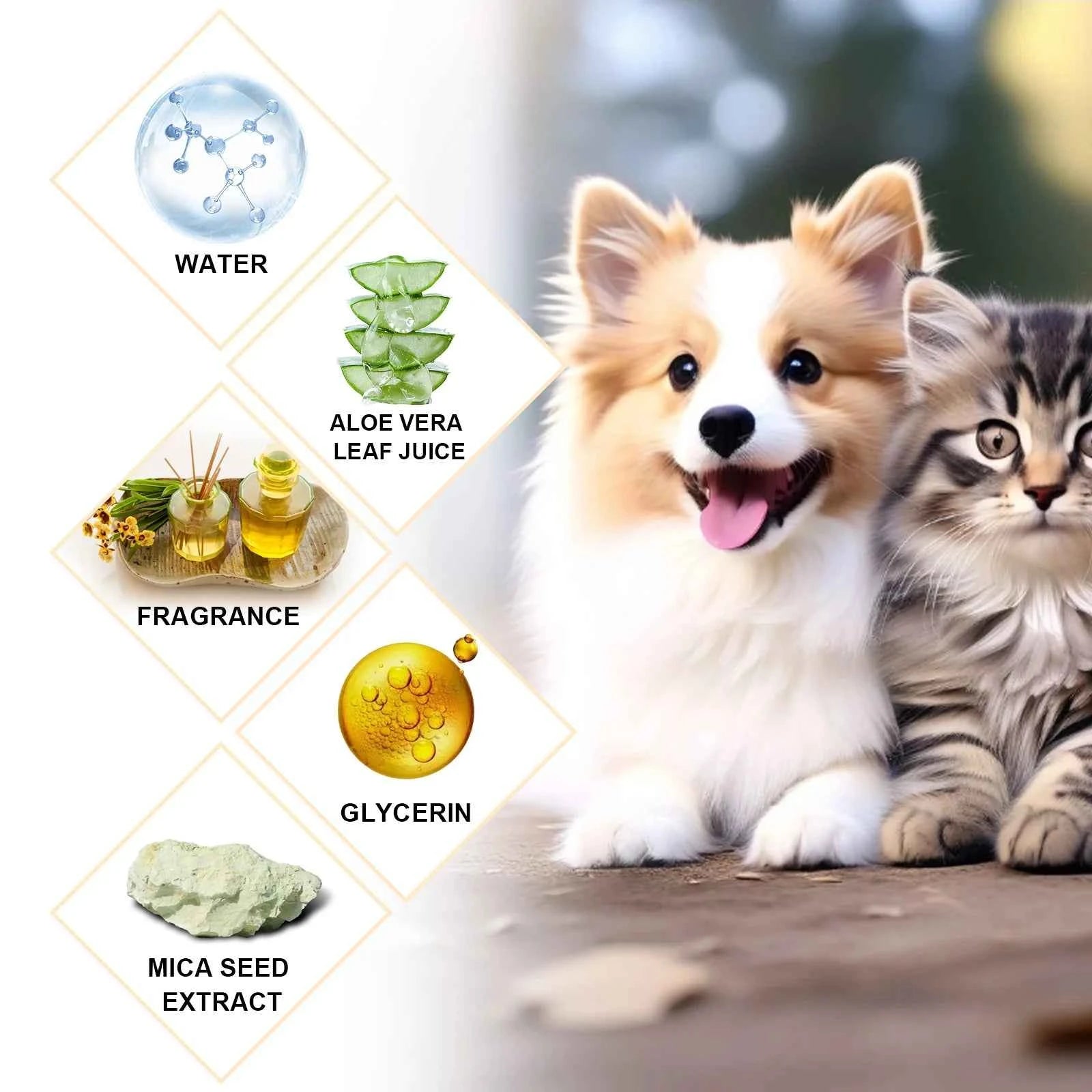 YEGBONG Dog Wash Shampoo: Flea & Mite Killer, Dirt Removal - Anti-Itch, Deodorizing & Moisturizing Formula for Softening Coat