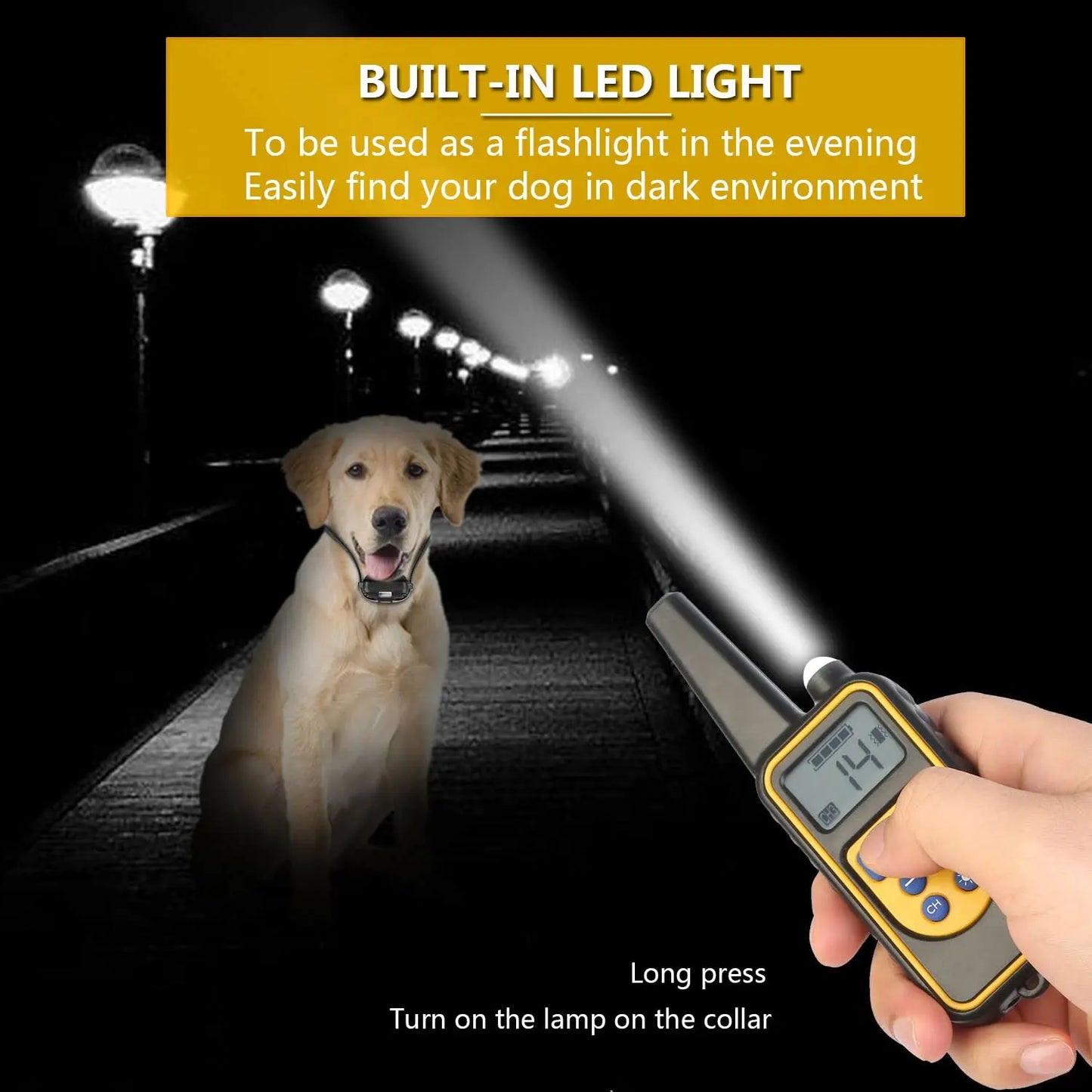 Adjustable Waterproof Dog Training Collar – Anti-Bark Remote Control with Shock, Vibration & Sound